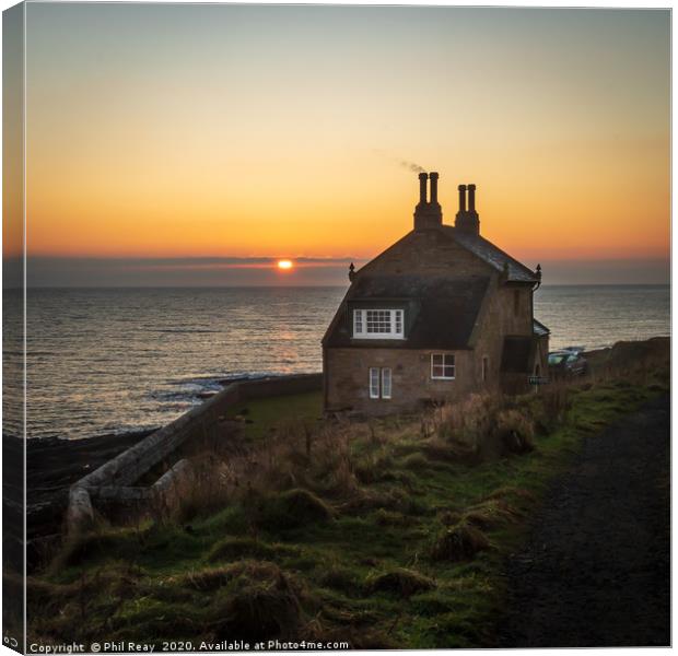 The Bathing House, Howick Canvas Print by Phil Reay