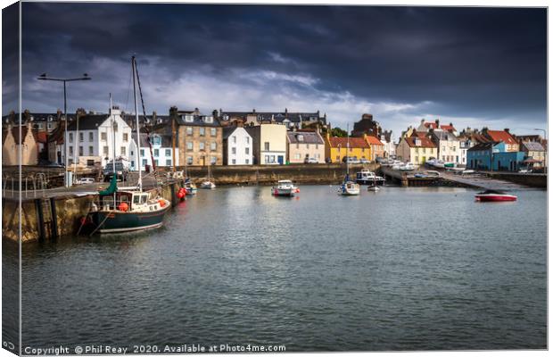 St Monan`s harbour Canvas Print by Phil Reay