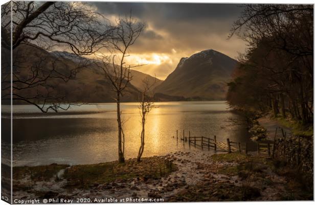 First light on Buttermere Canvas Print by Phil Reay