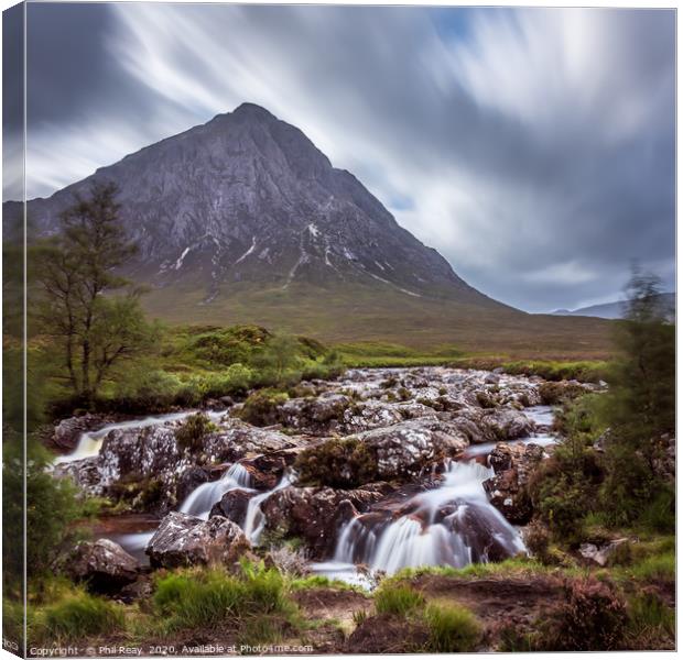 A long exposure in Glencoe, Scotland Canvas Print by Phil Reay