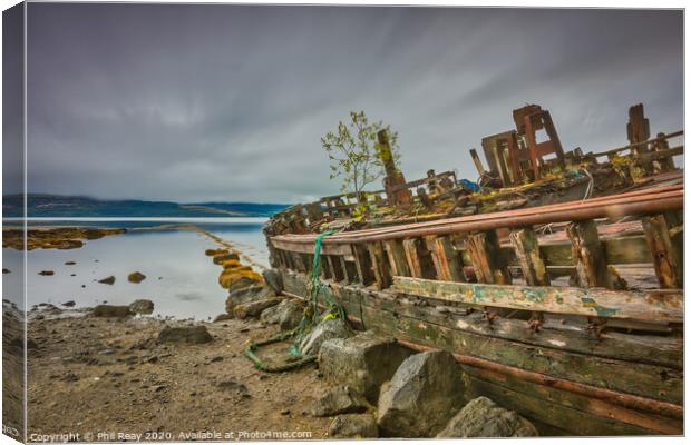 Salen Wreck Canvas Print by Phil Reay
