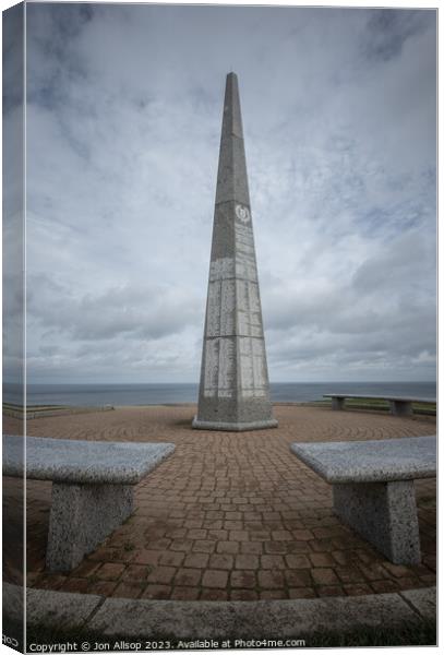 First infantry memorial, Normandy. Canvas Print by John Allsop