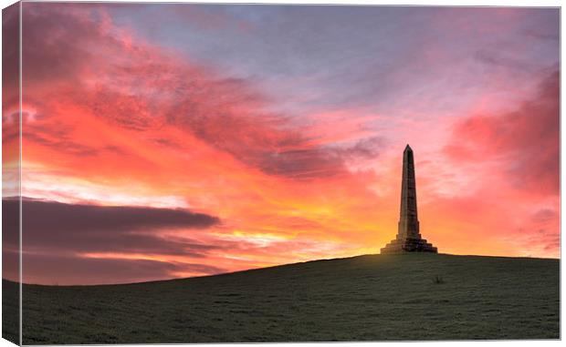  Hoo hill monument Canvas Print by John Allsop