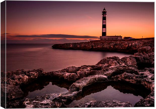 Lighthouse of Cap d'Artrutx, Menorca Canvas Print by David Schofield