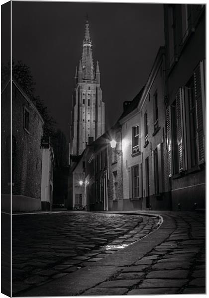The Church of our Lady, Bruges Canvas Print by David Schofield