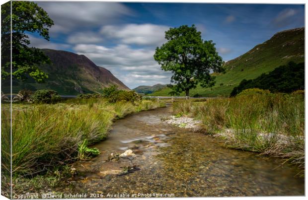 Crummock Water, Lake District Canvas Print by David Schofield