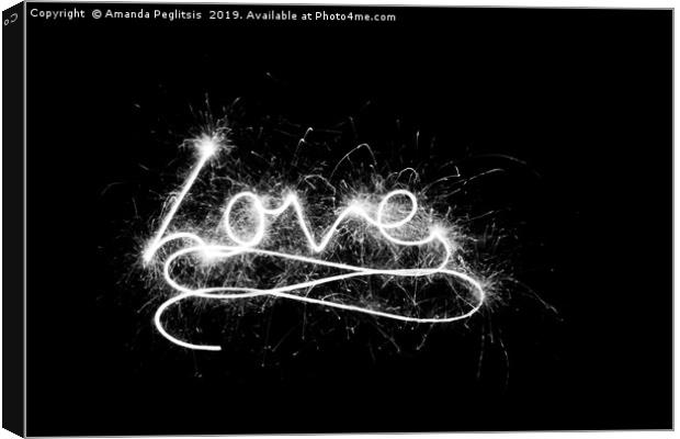 sparkly love Canvas Print by Amanda Peglitsis