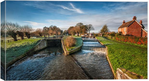 Papercourt Lock in Ripley Canvas Print by Colin Evans