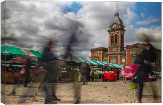 Chesterfield Market Hall.  Canvas Print by Michael South Photography