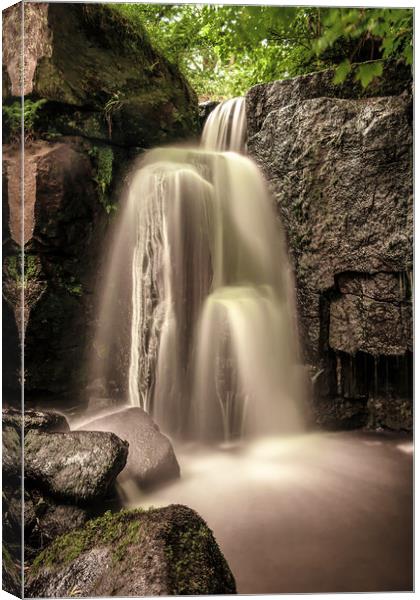 Lumsdale Waterfall Canvas Print by Michael South Photography