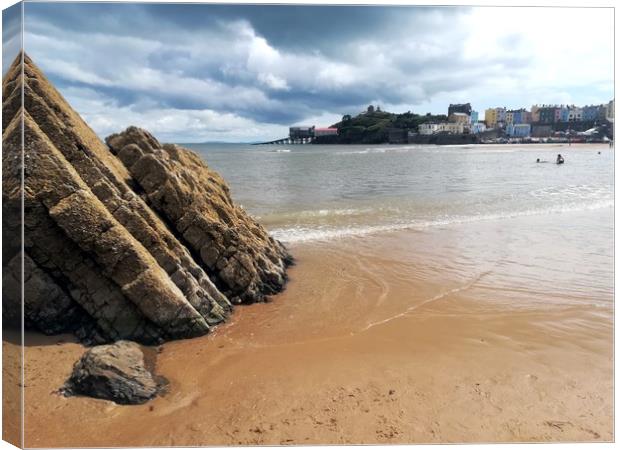 Tenby Beach  Canvas Print by Michael South Photography