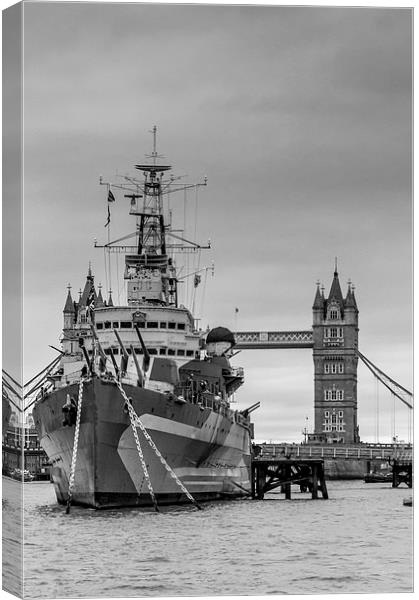  HMS Belfast Canvas Print by Gary Schulze