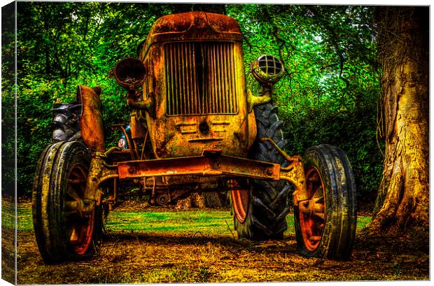 Rusty tractor HDR Canvas Print by Gary Schulze