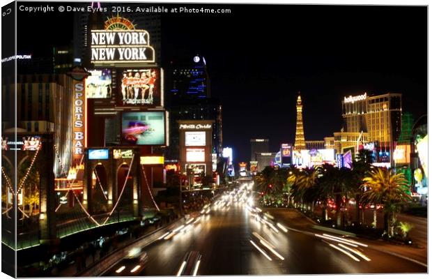 Las Vegas Lights Canvas Print by Dave Eyres