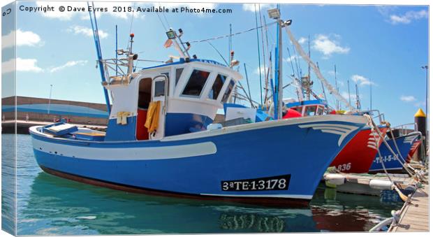 Spanish Fishing Boats Canvas Print by Dave Eyres