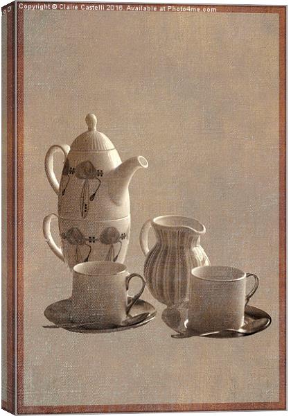 Tea for two Canvas Print by Claire Castelli