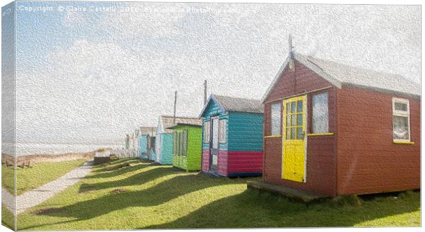 Little homes by the sea Canvas Print by Claire Castelli