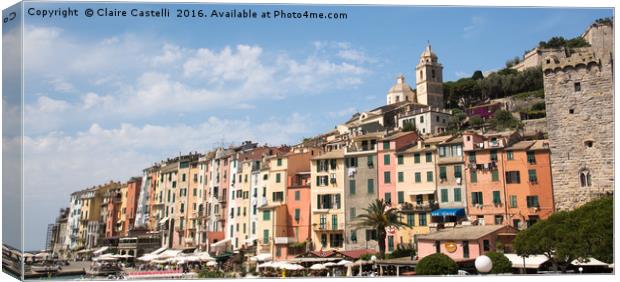 Painted Houses Canvas Print by Claire Castelli