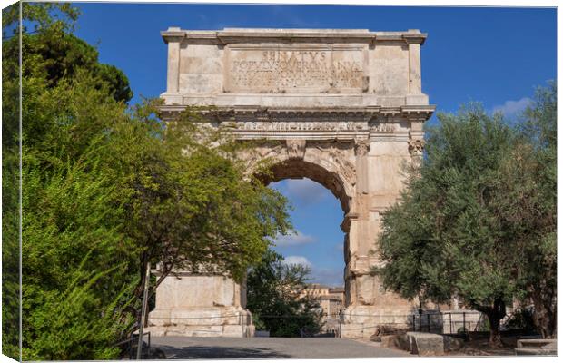 Arch of Titus in Rome Canvas Print by Artur Bogacki