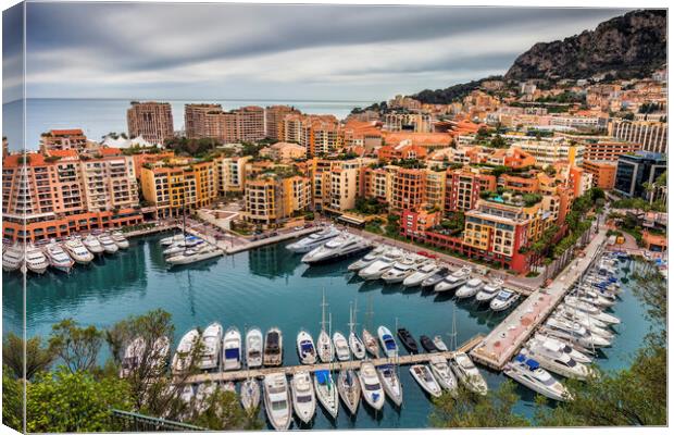 Port de Fontvieille in Monaco Canvas Print by Artur Bogacki