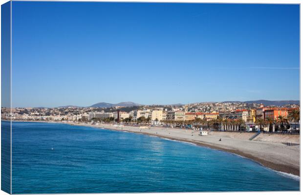 Nice City Skyline In France Canvas Print by Artur Bogacki