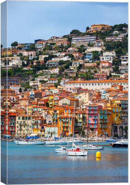 Villefranche Sur Mer Town On French Riviera Canvas Print by Artur Bogacki