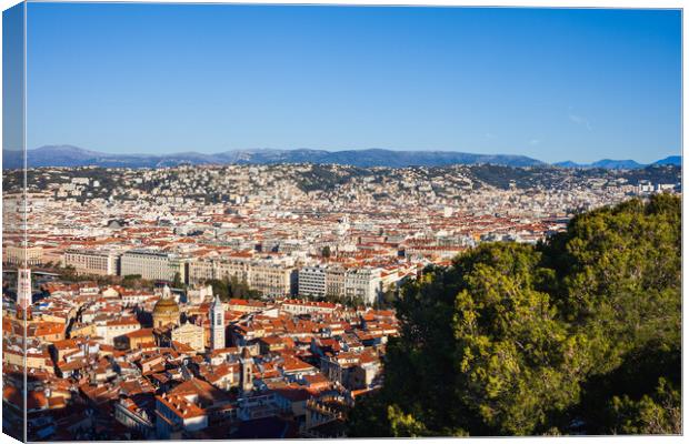 City of Nice Cityscape Canvas Print by Artur Bogacki