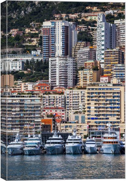 Monaco Cityscape Canvas Print by Artur Bogacki