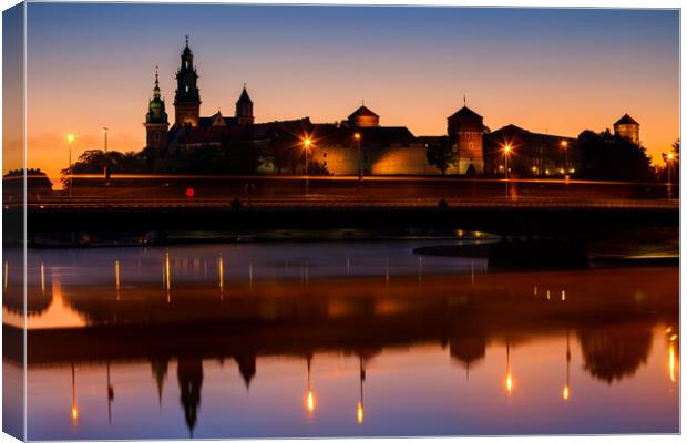 Wawel Castle in Krakow at Dawn Canvas Print by Artur Bogacki