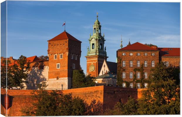 Wawel Castle and Cathedral Tower in Krakow Canvas Print by Artur Bogacki