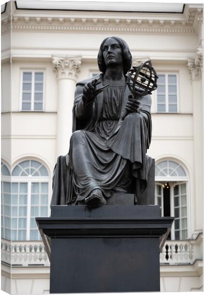 Nicolaus Copernicus Monument in Warsaw Canvas Print by Artur Bogacki