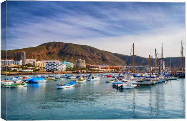 Town of Los Cristianos in Tenerife Canvas Print by Artur Bogacki