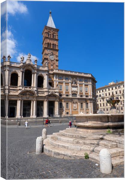 Santa Maria Maggiore Basilica in Rome Canvas Print by Artur Bogacki