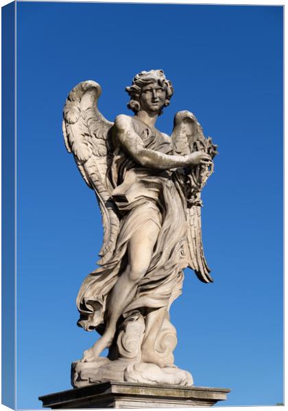 Angel with the Crown of Thorns Statue Canvas Print by Artur Bogacki