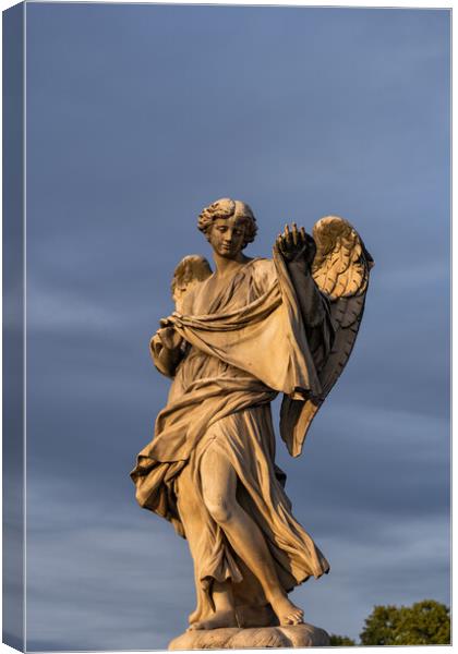 Angel With The Sudarium Statue Canvas Print by Artur Bogacki