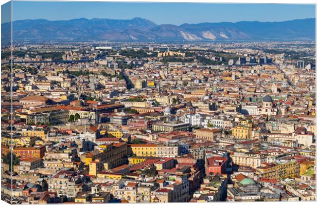 Naples City Aerial Cityscape In Italy Canvas Print by Artur Bogacki