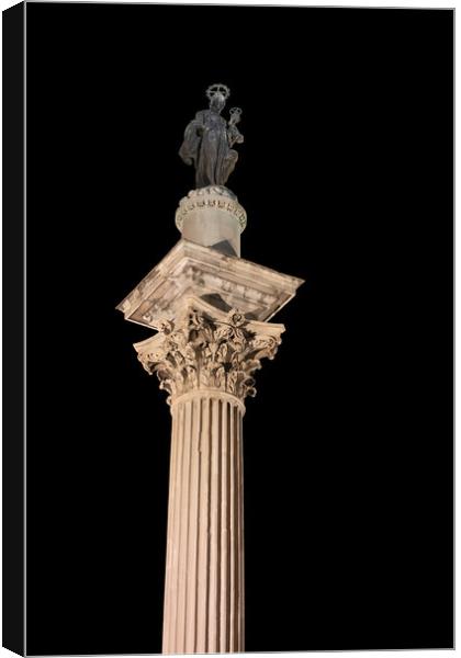Column of Peace in Rome at Night Canvas Print by Artur Bogacki