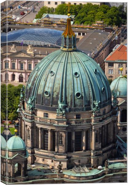Dome Of The Berlin Cathedral  Canvas Print by Artur Bogacki