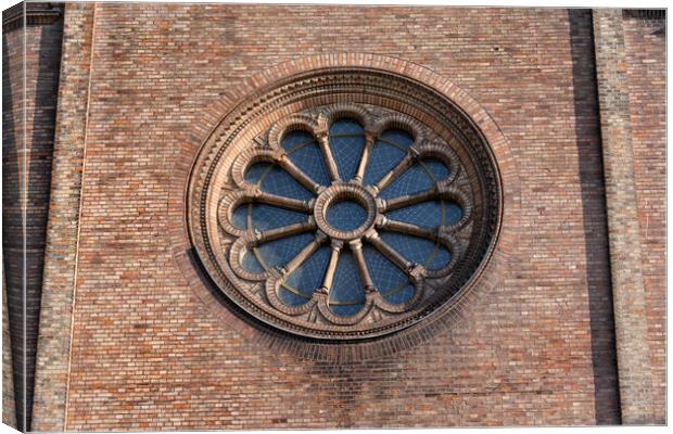 Rose Window Of Church of St. Peter and Paul Canvas Print by Artur Bogacki