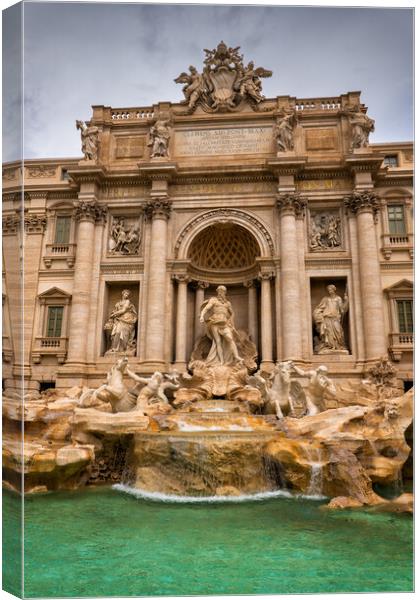 The Trevi Fountain In Rome, Italy Canvas Print by Artur Bogacki