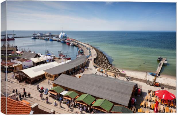 Hel Town At Baltic Sea In Poland Canvas Print by Artur Bogacki