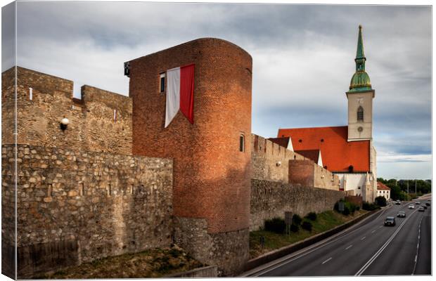 Old City Wall and St Martin's Cathedral in Bratislava Canvas Print by Artur Bogacki