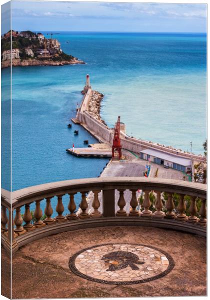 French Riviera Viewpoint Terrace To Mediterranean Sea Canvas Print by Artur Bogacki