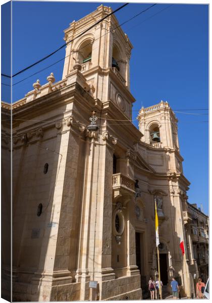 Basilica of St Dominic in City of Valletta Canvas Print by Artur Bogacki