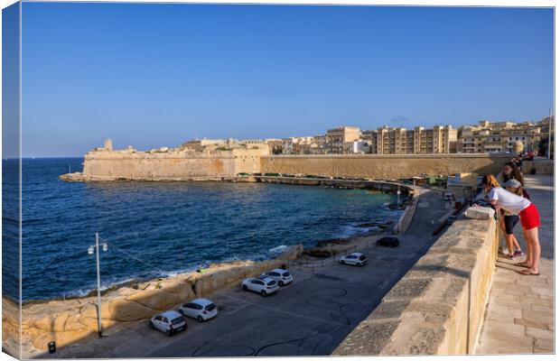 Sea Quayside of Valletta City in Malta Canvas Print by Artur Bogacki