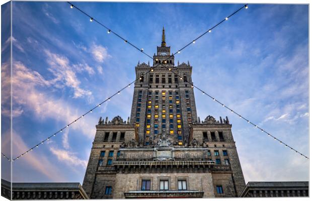 Palace of Culture and Science in Warsaw Canvas Print by Artur Bogacki