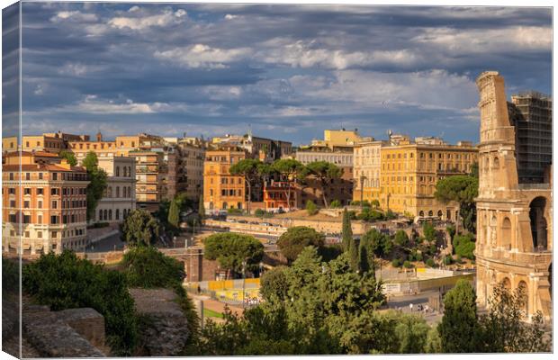 City of Rome at Sunset in Italy Canvas Print by Artur Bogacki