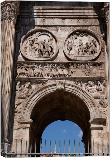 Arch of Constantine Details Canvas Print by Artur Bogacki