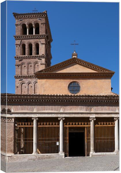 Basilica of San Giorgio in Velabro in Rome Canvas Print by Artur Bogacki