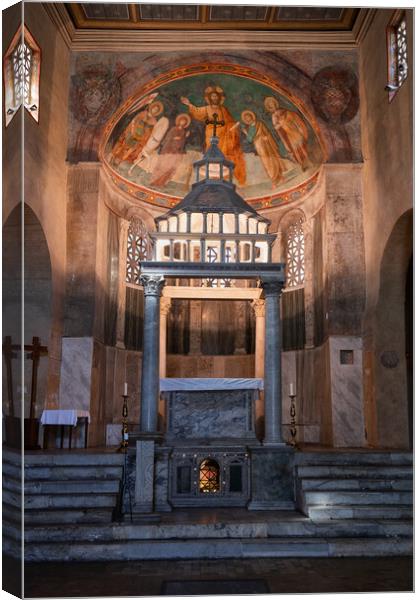 Basilica of San Giorgio in Velabro Altar Canvas Print by Artur Bogacki